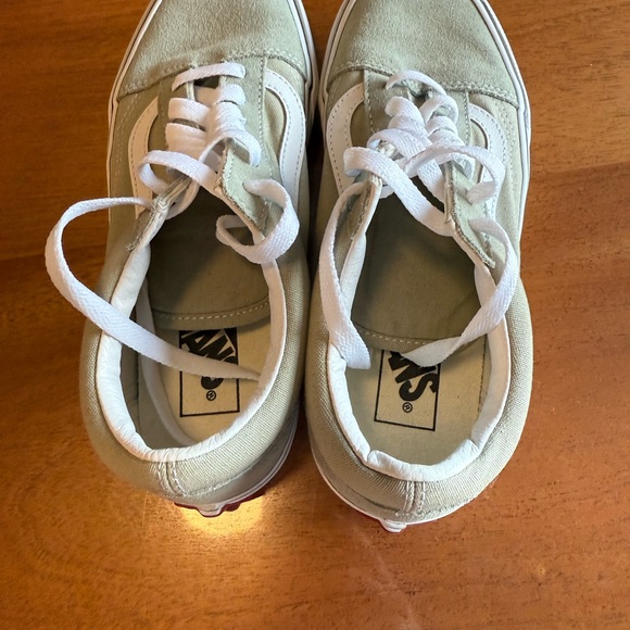 Vans Women's Sneakers in Sage and White - Picture 2 of 3
